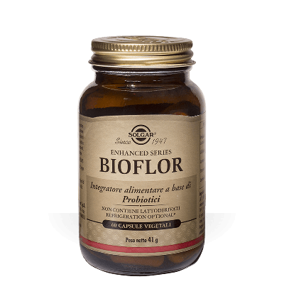 SOLGAR bioflor integratore alimentare per favorire l\'equilibrio della flora intestinale 60 capsule vegetali